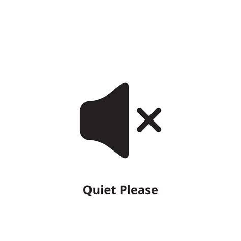 Quiet please icon on white background. Keep silence symbol. Silent mode concept. Vector Silent Illustration Art, Keep Quiet Tattoo, Silence Tattoo Symbol, Silent Tattoo, Silence Symbol, Quiet Tattoo, Silence Illustration, Silence Tattoo, Fox Minimalist