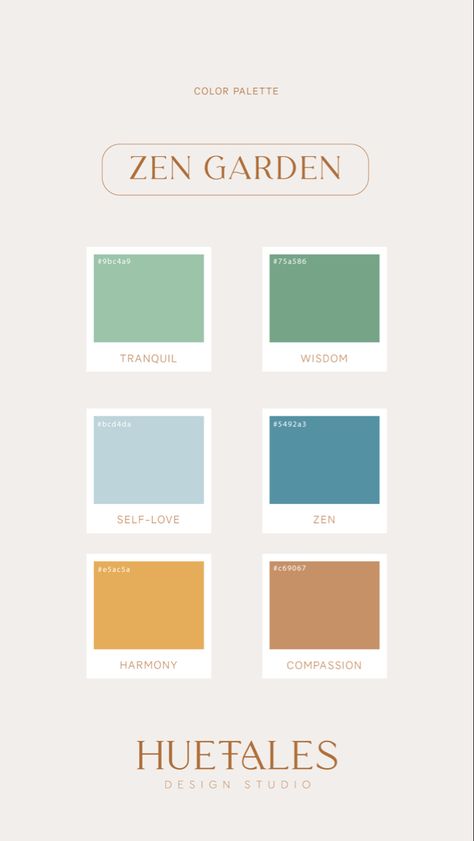 Color palette, inspiration, Colors, calm, color theory, Huetales, zen palette, vintage palette, branding palette, packaging palette, interior design palette, theme Calm Colour Schemes, Muted Green Palette, Calming Color Pallete, Calm Green Color Palette, Peaceful Colour Palette, Zen Garden Color Palette, Color Palette Relaxing, Colour Palette Light Blue, Color Palette Blue Green Yellow