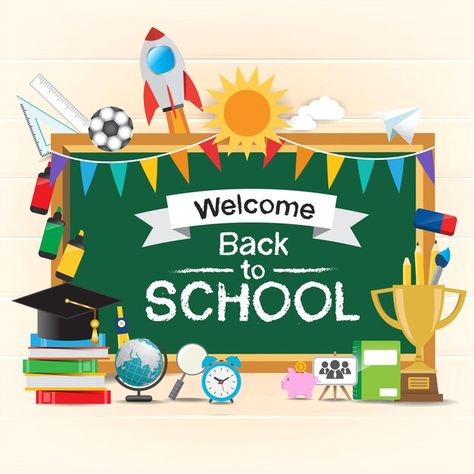 Back to school background with various e... | Premium Vector #Freepik #vector #school-stationery #school-objects #school-sketch #stationery-background Welcome Back To School Posters, Photogenic Tips, Happy New School Year, Stationery Background, School Sketch, Back To School Background, School Objects, Back To School Banner, Orientation Day