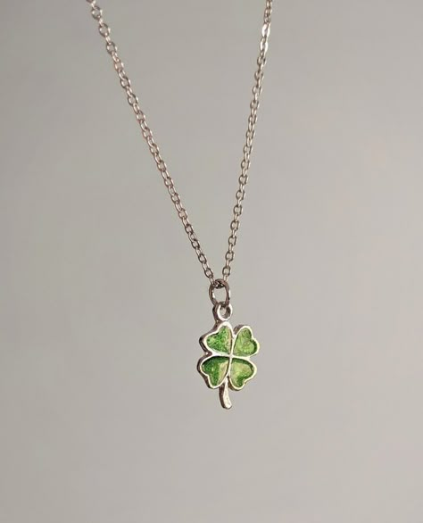 Four Leaf Clover Aesthetic, Sinners Consumed, Sinners Condemned, 4 Leaf Clover Necklace, Penny Price, Lucky Charm Necklace, Neck Pieces Jewelry, Clover Jewelry, Lucky Jewelry