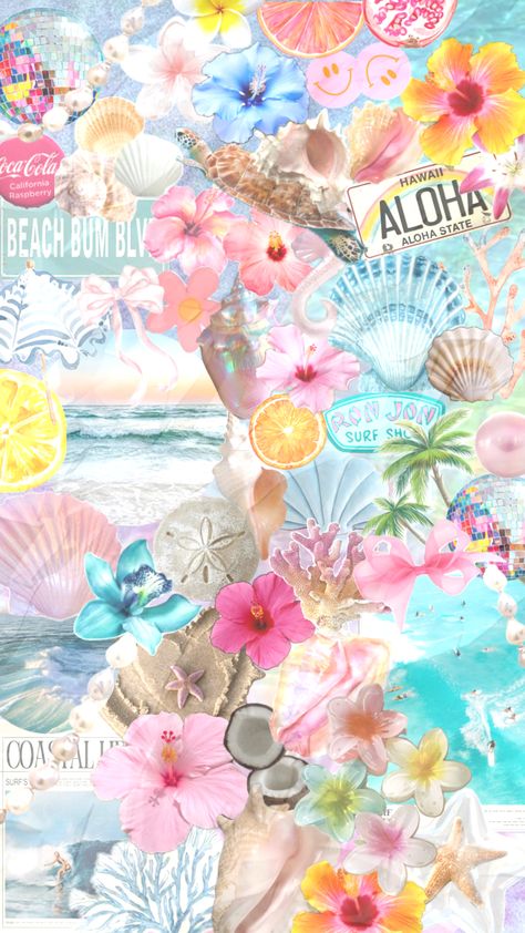 Beachy Beach Vacation Wallpaper, Cute Ocean Backgrounds, Cute Wave Wallpaper, Preppy Beach Wallpaper Collage, Beachy Apple Watch Wallpaper, Aesthetic Wallpapers Beach, Beachy Backgrounds Wallpapers, Preppy Outer Banks Wallpaper, Beach Collage Pictures