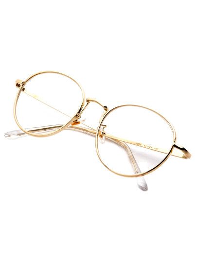 Gold Delicate Frame Clear Lens Glasses Gold Rimmed Glasses, Clear Eyeglasses, Cute Glasses Frames, Glasses Frames Trendy, Gold Eyeglasses, Retro Eyeglasses, Clear Sunglasses, Retro Eyewear, Glasses Trends