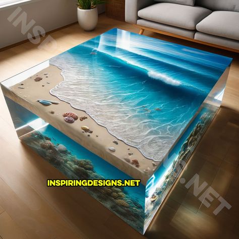 Step into the whimsical world of epoxy encapsulated nature scene coffee tables! Imagine turning your living room into a captivating portal to nature, where each table isn’t just a piece of furniture but a mini ecosystem trapped in time. Let’s dive into this fascinating realm where beaches, forests, jungles, and more come to life right … Mini Ecosystem, Epoxy Coffee Table, Bring The Outdoors Inside, Epoxy Table, Outdoors Inside, Ocean Scenes, Ecosystem, Nature Scenes, Table Furniture