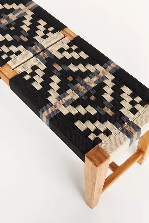 Masaya & Co. Teak Masaya Bench | Anthropologie Natural Wood Texture, Teak Bench, Woven Furniture, Sustainable Furniture, Bhldn Weddings, Wooden Bench, Wood Bench, Taos, Wood Texture