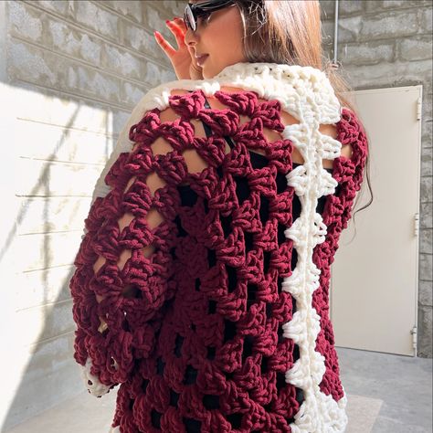 #details 🔥🔥🔥#onlyonepiece 🔥🔥🔥 Crochet velvet Cardigan #Burgundy . Gilet velour au crochet bordeaux Velvet Crochet Cardigan, Velvet Crochet, Velvet Cardigan, Crochet Cardigan, Velvet, Crochet, Bordeaux