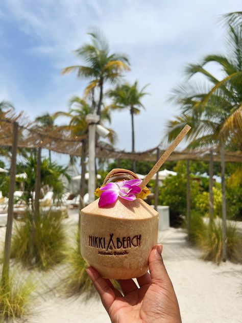 Nikki Beach Club Miami #nikkibeach #miami #miamiflorida Nikki Beach Miami, Nikki Beach, Solo Trip, South Beach Miami, Photos Inspo, Tropical Vacation, Food Obsession, Miami Florida, South Beach