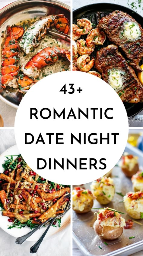 Date Night Dinner Ideas, Dinner Date Recipes, Night Dinner Recipes, Date Night Dinner, Date Night Dinners, Date Night Recipes, Dinner For 2, One Pot Dinners, Romantic Meals