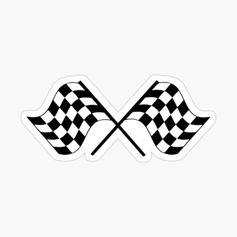 Get my art printed on awesome products. Support me at Redbubble #RBandME: https://www.redbubble.com/i/sticker/Checkered-Flag-Chequered-Flag-WIN-WINNER-Racing-Cars-Race-by-ronaldsonou/82365915.JCQM3?asc=u Racing Flag Printable, Racing Logo Design, Diy Leather Jacket, Race Car Stickers, Honda Navi, Race Flag, Chequered Flag, Senior Jackets, F1 Merch