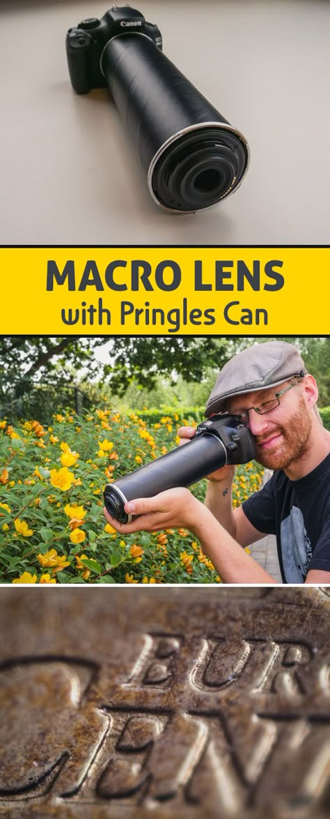 Macro photography doesn’t have to be expensive at all. With this DIY lens, you can reach an awesome magnification. Just by using an ordinary Pringles can … The perfect excuse for a movie night: first you chill, then you make! Fashion Photography Lighting, Macro Fotografie, Macro Photography Tips, Foto Macro, Photo Tricks, Pringles Can, Photo Hacks, Photography Hacks, Photography Cheat Sheets