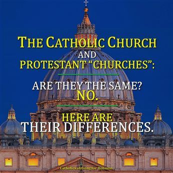 THE CATHOLIC CHURCH AND PROTESTANT “CHURCHES”: Are they the same? No. Here are the differences. Dear brethren in Christ, I’m sharing with you an article written by Shaila Touchton which is w… Protestant Church, Early Church Fathers, Catholic Answers, Catholic Doctrine, Catholic Beliefs, Holy Holy, Catholic Education, Get Ready For Christmas, Fun Office