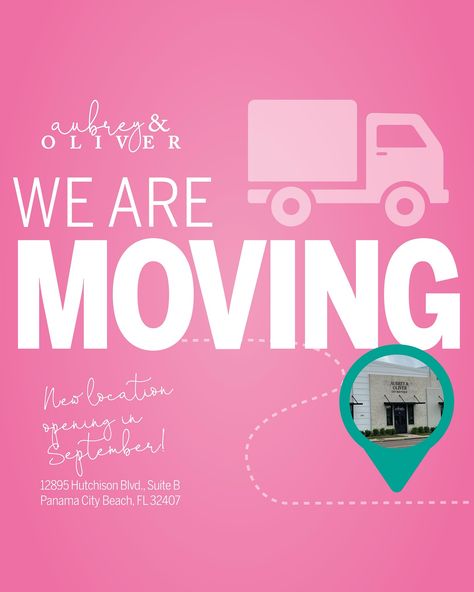 📢 Big Announcement! 📢 Aubrey and Oliver is moving! 🎉 Same great products, same fabulous gifts, all in an awesome new location. Why the move? 🚧 With road construction in front of our current store, our new location offers easier access, more parking, and exciting new opportunities. Timeline? ⏰ We’ll be at our current location through the end of the month, and a fantastic moving sale is in the works! While not everything will be discounted, there will be plenty of great deals, including fixt... Salon Moving Announcement Ideas, We Are Moving Announcement, Salon Content, Where Are We Going, Panama City Beach Fl, Moving Announcements, Road Construction, Current Location, New Space