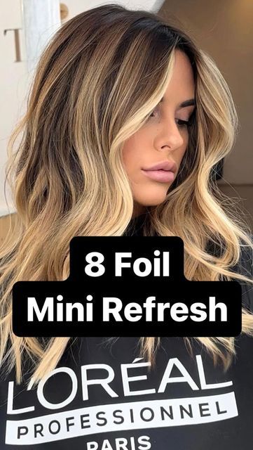 Linson Jamison on Instagram Few Foils Highlights, Contouring Highlights Hair, How To Place Highlights In Hair, Painted Highlights Blonde, Keeping Blonde Hair Healthy, Blonde Highlight Placement, How To Grow Out Blonde Highlights, Heavy Blonde Highlights On Brown Hair Face Framing, Hidden Blonde Highlights