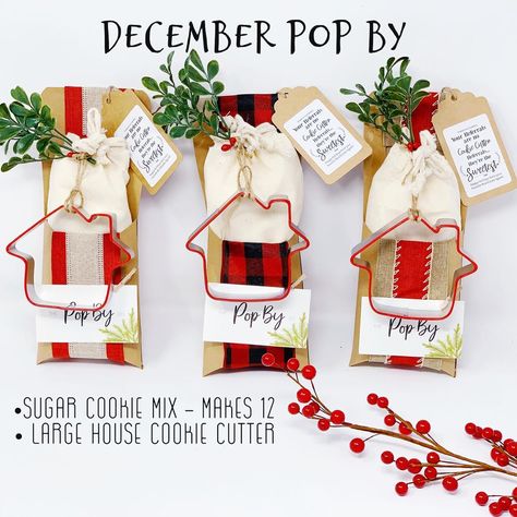 Pop By Co. on Instagram: “December Pop Bys are open for Pre-Order. This month we are giving a choice of two different Holiday themes: Winter Wonderland or Jolly Red.…” Real Estate Pop Byes, Realtor Appreciation Gifts, Christmas Gift Ideas For Real Estate Clients, Small Client Christmas Gifts, Real Estate Christmas Gifts, Christmas Popbys For Realtors, Pop By Gifts, Christmas Marketing Gift Ideas, Realtor Holiday Pop Bys