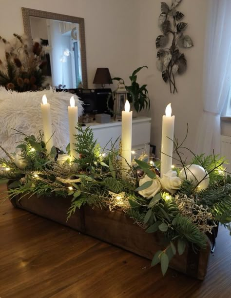 Advent Candles Ideas Diy, Advent Candles Diy, Western Christmas Decorations, Christmas Coffee Table Decor, Christmas Advent Wreath, Lights For Christmas, Christmas Decorations For Kids, Advent Candles, Christmas Projects Diy