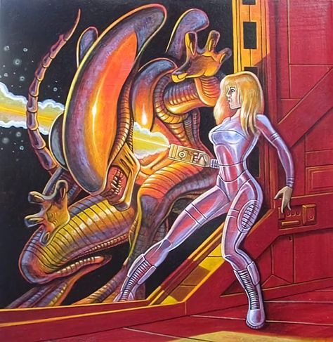 Sci Fi Pinup, Scifi Pinup, Futurism Art, Scifi Fantasy Art, Science Fiction Illustration, Sci Fi Comics, Alien Concept Art, Pulp Art, Futuristic Art