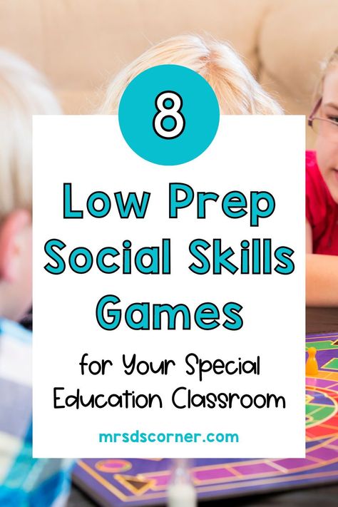 Make practicing social skills fun with these social skills games. In the special education classroom, helping your students develop social skills is crucial. It improves students’ social interactions, communication skills, and emotional understanding. But practicing social skills doesn’t have to be boring. These low prep social skills games and activities will help your special education students practice social skills in fun and engaging ways. Find my favorite social skills activities here. Pre K Social Skills Activities, Play Skills Activities, Social Skills Preschool Activities, Social Activity For Preschoolers, Social Skills For Kindergarten, Functional Communication Activities, Social Skills Lessons Special Education, Teaching Conversation Skills, Social Skills Games For Teens