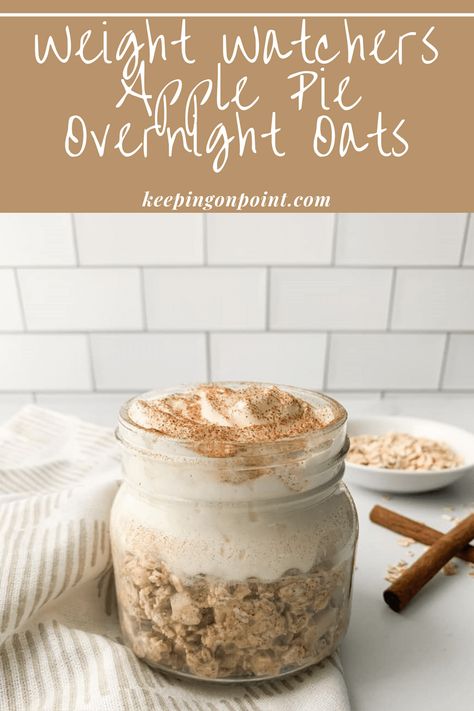 Apple Pie Overnight Oats Noom Friendly Overnight Oats, Apple Pie Overnight Oats Skinnytaste, Ww Overnight Oats Smart Points, Overnight Oats With Applesauce, Low Cal Overnight Oats In A Jar, Weight Watchers Overnight Oats In A Jar, Overnight Oats With Jello Pudding, Ww Overnight Oats In A Jar, Ww Overnight Oats