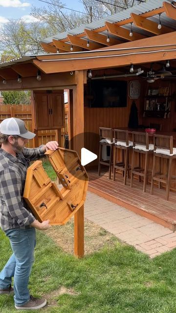 Outdoor Wood Table, Deck Restoration, Half Table, My Bar, Standing Table, Amazing Woodworking, Small Woodworking Projects, John Denver, Outdoor Furniture Plans