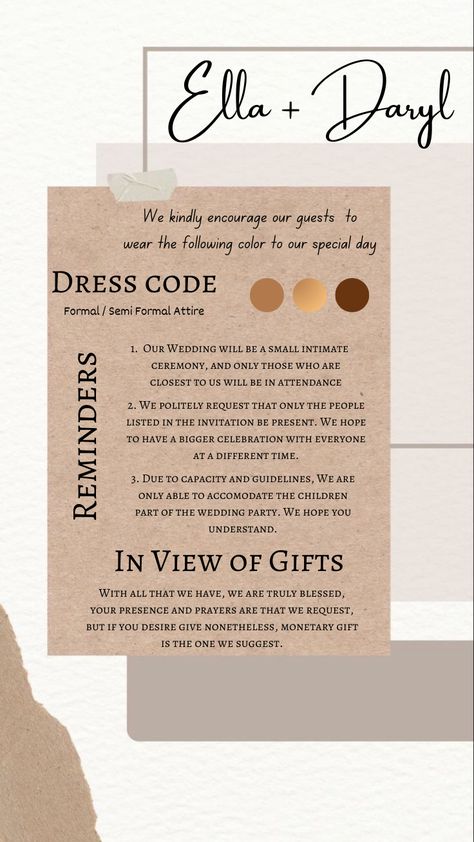 Dress Code Invitation Wording, Dress Code For Wedding Invitation, Dress Code Wedding Invitation Wording, Dress Code Invitation, Wedding Attire Wording, Wedding Dress Code Wording, Semi Formal Dress Code, Creative Invitation Design, Wedding Invitations Examples