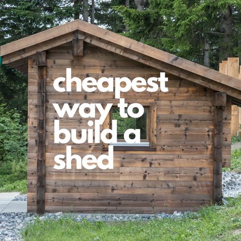 What is the cheapest way to build a shed? -Organic Gardening How To Build A Shed Cheap Easy Diy, Cinder Block Shed, Diy Shed Cheap Easy, Cheap Garden Sheds, Diy She Shed, Garden Shed Kits, Diy Shed Kits, Easy Shed, Cool Sheds