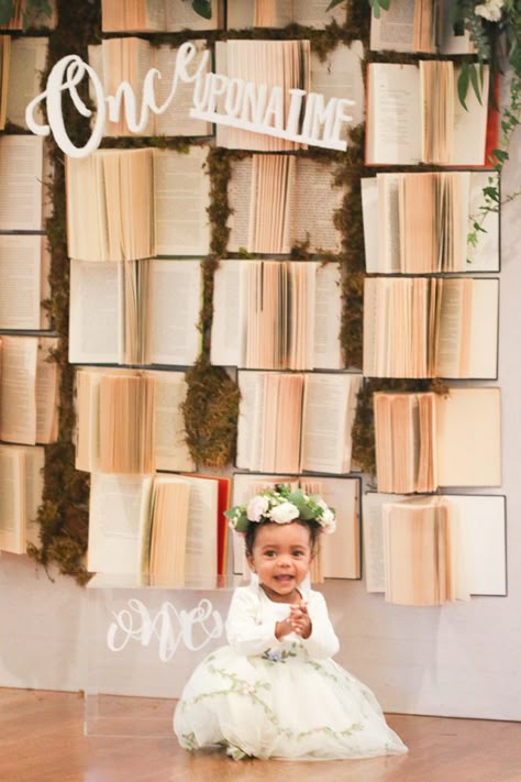 Storybook Themed Party, Christian Birthday Theme, 1st Bday Party Theme, Vintage One Year Old Birthday Party, Book Theme 1st Birthday Party, Storybook Birthday Party Ideas, Chapter One First Birthday Party, Fairy Tale First Birthday Party, Books Birthday Party Theme