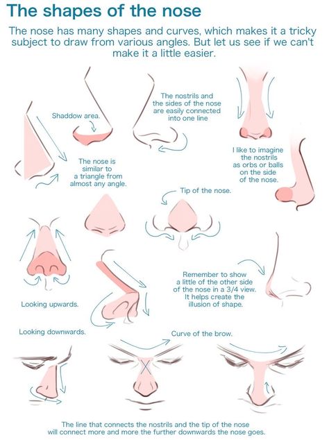 Semi Realistic Nose, Nose Angles, Anatomy Reference Drawing, Nose Anatomy, Realistic Nose, How To Draw Nose, Draw Nose, Reference Poses Drawing, Poses Art