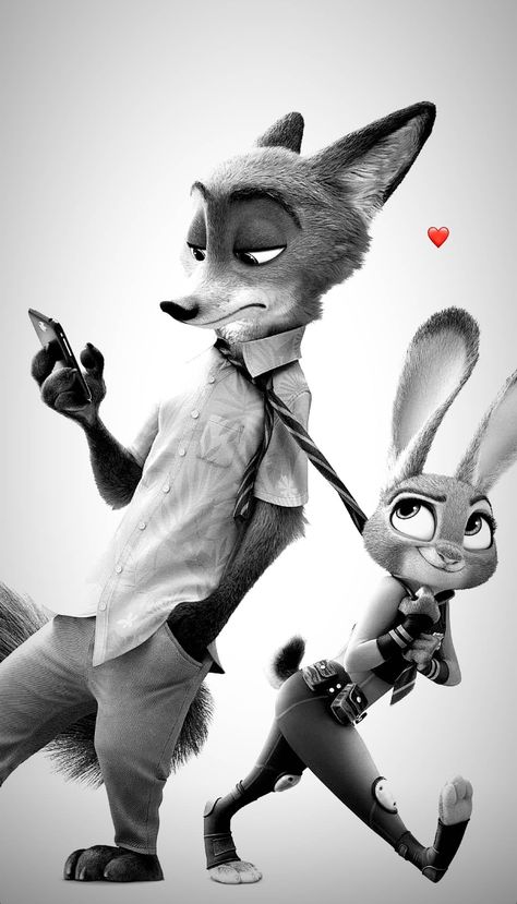 Zootopia Wallpaper Couple, Wallpaper Cartoon Couple, Zootopia Wallpaper, Cartoon Couple Images, Cute Disney Characters, Zootopia Art, Disney Characters Wallpaper, Images Disney, Cute Bunny Cartoon