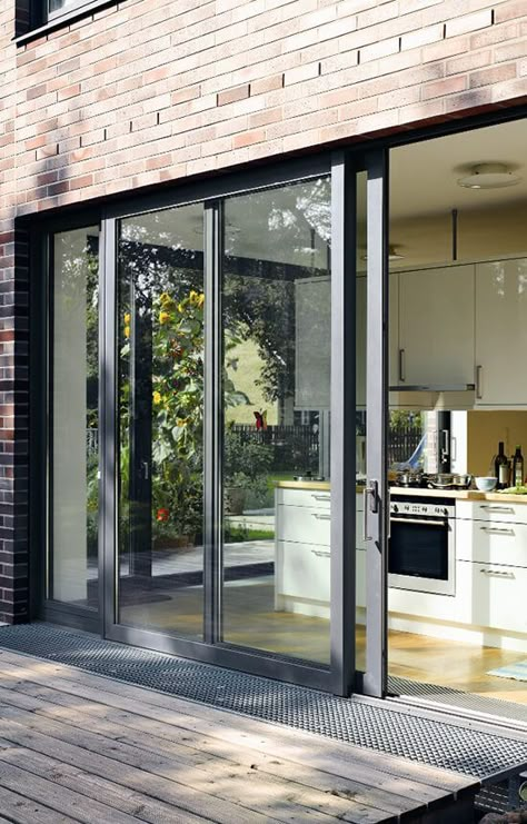 Best Sliding Door Designs That You Can Have In Your Home Dog Patios, Sliding Doors Exterior, Sliding Glass Doors Patio, Glass Doors Patio, Aluminium Sliding Doors, Sliding Door Design, Doors Exterior, Sliding Doors Interior, Sliding Patio Doors