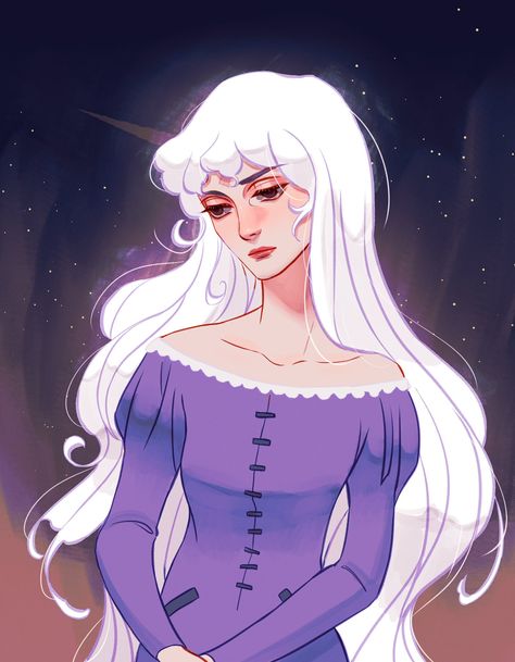 bea @ tvsl on Twitter: "a woman who doesn't exist #thelastunicorn… " The Last Unicorn Movie, Last Unicorn, The Last Unicorn, Miniature Portraits, Disney Rapunzel, Unicorn Art, Moon Goddess, Female Character Design, White Hair