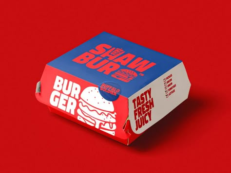 Shawarma Restaurant, Foodtrucks Ideas, Burger Packaging, Sandwich Packaging, Burger Box, Food Box Packaging, Creative Package Design, Packaging Label Design, Food Branding