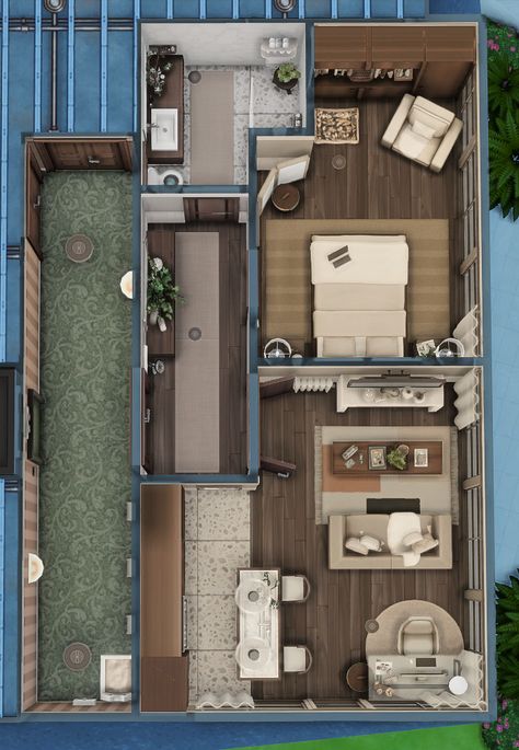 Sims Apartment Floor Plans, Sims 4 Spire Apartment Layout, Sims 4 City Living Apartments Ideas, Sims 4 Family Apartment Layout, Sims Apartment Interior, Sims 4 Floorplan Apartments, Sims 4 City Living Apartments Layout, Sims 4 Eco Lifestyle Apartment, 17 Culpepper House Layout