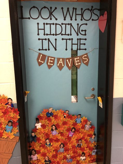 Childcare Decoration Ideas, Kindergarten Fall Decorations, September Door Ideas, November Classroom Decorations, November Board Ideas, September Bulletin Board Ideas Daycare, September Classroom Door, September Door Decorations Classroom, Fall Door Ideas For Classroom