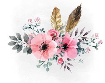 Download Spring Florals Svg Clipart Watercolor Flowers Svg Boho Etsy Flower Art Flower Painting Floral Watercolor