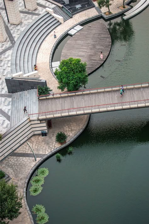 Zhangjiagang Town River Reconstruction / Botao Landscape Architecture Degree, Landscape Gardening, Urban Landscape Design, Public Space Design, Landscape And Urbanism, Landscape Architecture Design, Urban Architecture, Parking Design, Design Landscape