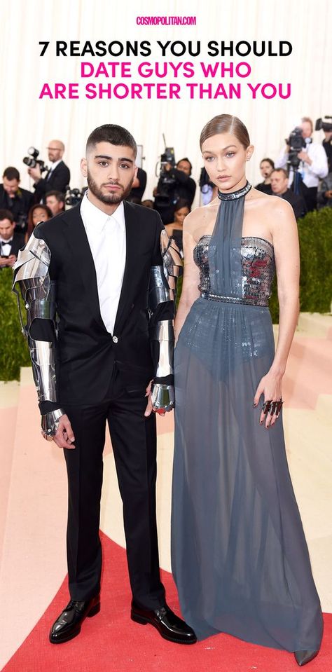 You'll never look at short guys the same way again. <<<<< OMG read this article Short Guys Dating, Tall Boyfriend Short Girlfriend, Taller Girlfriend, Tall Girl Short Guy, Best Met Gala Looks, Tall Boyfriend, Short Couples, Girl Couple, Hadid Style