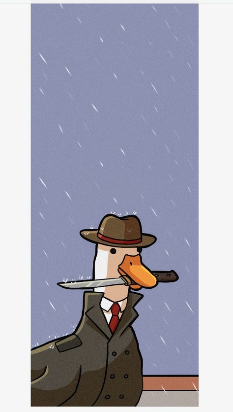 Cute Animals With Knives, Duck Holding Knife, Diy Birthday Cards For Best Friend, Dylan Core, Duck Drawings, Duck With Knife, Pretty Background, Background Screen, Duck Drawing