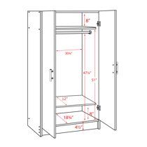 Wardrobe Dimensions, Storage Shed Organization, Wood Wardrobe, Mdf Doors, White Wardrobe, Wardrobe Cabinet, Freestanding Storage, 2 Door Wardrobe, Closet Cabinets