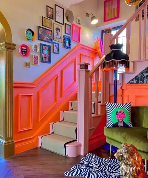 This budget home transformation is a masterclass in colorful maximalism | Real Homes Hallway Makeover, Maximalist Interior, Maximalist Home, Colourful Living Room, Budget Home, A Living Room, Eclectic Home, Dream House Decor, Dream Home Design