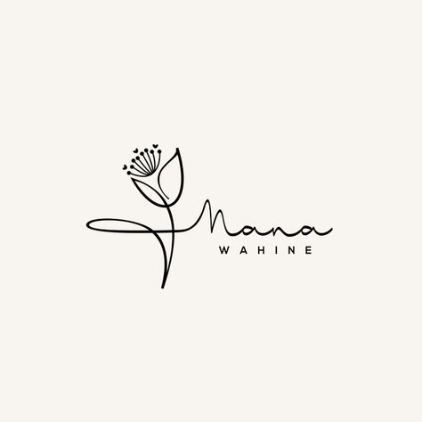 Logo Design Floral, Channel Logo Design, Floral Design Logo, Floral Logo Design Ideas, Logo Letter Design, Logo With Flowers, Mi Logo, Flower Logo Ideas, Flowers Logo Design