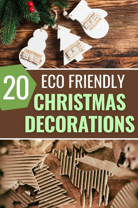 Sustainable Christmas Decor Ideas, Eco Friendly Christmas Ornaments, Plastic Free Christmas, Eco Christmas Tree Decorations, Diy Christmas Decorations From Nature, Diy Sustainable Christmas Decorations, Biodegradable Christmas Decorations, Eco Friendly Christmas Decor, Natural Christmas Tree Decorations Diy