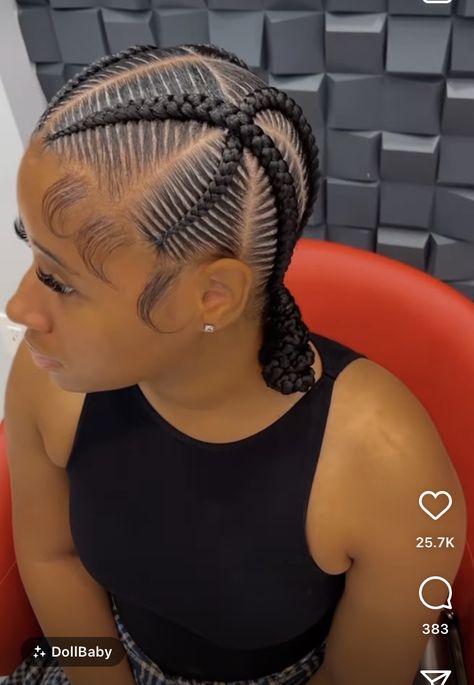 Criss Cross Braids Black Women, Four Braids Cornrow Criss Cross, Cross Over Cornrows Braids, 4 Braid Hairstyles For Black Women, Canrows Going Back, Natural Braids For Black Women No Weave, 4 Cross Stitch Braids, Inside Cornrows, Stitch Braids With Barrel Ends