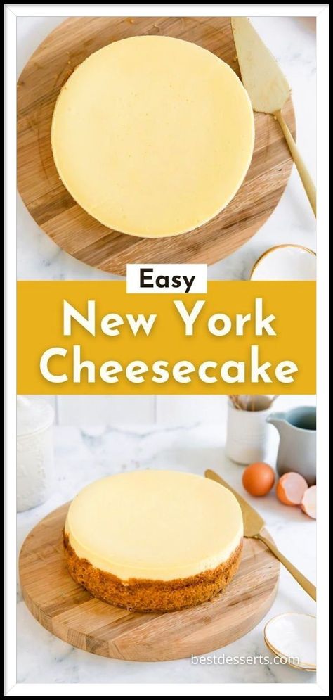 Cheesecake No Water Bath, Cheesecake Recipe No Water Bath, Easy Spring Desserts, Classic New York Cheesecake, Easy Fall Dessert Recipes, New York Cheesecake Recipe, Easy Fall Desserts, No Bake Cheesecakes, Best Cheesecake Recipes