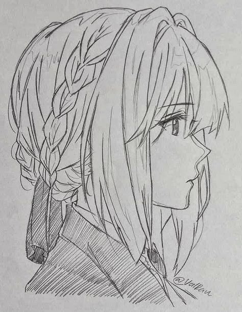 Violet Evergarden Drawing Sketch, Violet Evergarden Drawing Pencil, Violet Evergarden Painting, Violet Evergarden Sketch, Violet Evergarden Drawing, Violet Drawing, Anime Drawing Sketches, Best Anime Drawings, Girl Drawing Sketches