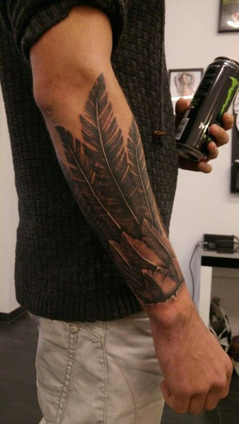 Wing Tattoos For Men, Tattoos Arm Mann, Eagle Feather Tattoos, Wing Tattoo Men, Indian Feather Tattoos, Wing Tattoos, Native Tattoos, Wing Tattoo, American Tattoos