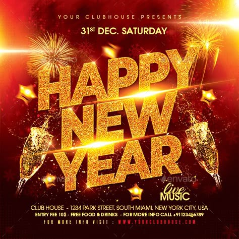 New Year Pubmat Design, New Year Pubmat Ideas, New Year Pubmat, New Year Flyer Design, New Year Party Flyer, Year End Party, Pubmat Ideas, New Year Flyer, Graphic Design Cards