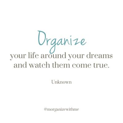 Setting goals is one of the best things you can do for yourself! Quotes On Organization, Quote About Organization, Get Organized Quotes, Organized Quotes Motivation, Organize Quotes Motivation, Home Organization Quotes, Being Organized Quotes, Organizing Quotes Inspiration, Organization Quotes Inspiration