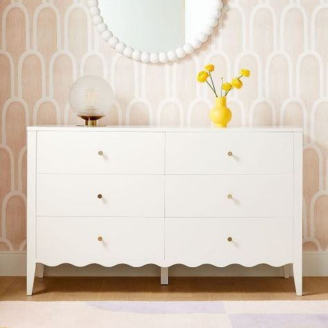 Kids Dressers & Nightstands | West Elm Stylish Kids Bedroom, Classic Bedroom Furniture, Girl Dresser, Nursery Dresser, West Elm Kids, Wide Dresser, Kids Nightstand, Kids Dressers, White Dresser