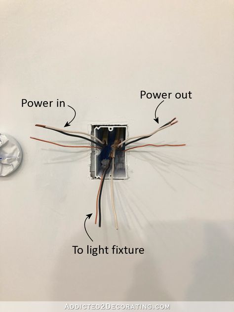 Electrical Basics - Wiring A Basic Single-Pole Light Switch - Addicted 2 Decorating® Wiring A Light Switch, Electrical Hacks, Wiring Outlets, Electrical Switch Wiring, Homestead Family, Electric Outlets, Light Switch Wiring, Smart Home Switches, Electric Switch