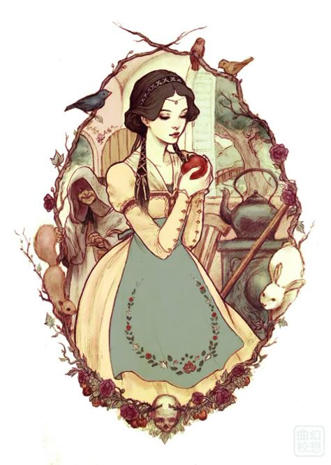 snow white by *JDarnell on deviantART Jasmin Darnell, Snow White Art, Sette Nani, Images Disney, Classic Fairy Tales, Fairest Of Them All, Art Disney, Arte Inspo, Fairytale Art