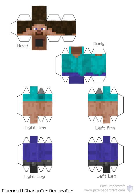 Minecraft Paper Crafts, Steve And Alex Minecraft, Minecraft Paper Craft, Alex Minecraft, Papercraft Minecraft Skin, Minecraft Wither, Mobs Minecraft, Minecraft Diy, Minecraft Papercraft